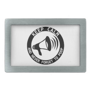 Megaphone: Keep Calm And Never Forget Belt Buckle