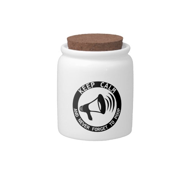 Megaphone: Keep Calm And Never Forget Candy Jar (Front)