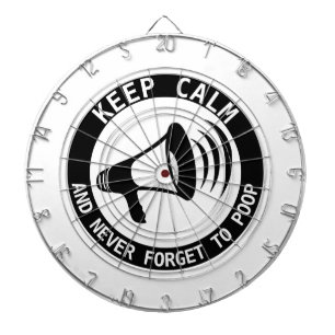 Megaphone: Keep Calm And Never Forget Dartboard With Darts