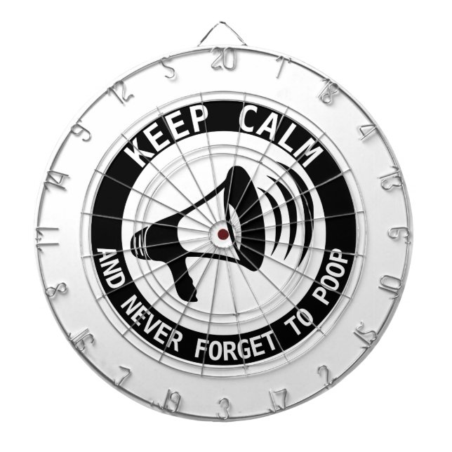 Megaphone: Keep Calm And Never Forget Dartboard With Darts (Front)