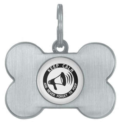 Megaphone Keep Calm And Never Forget Pet Tag