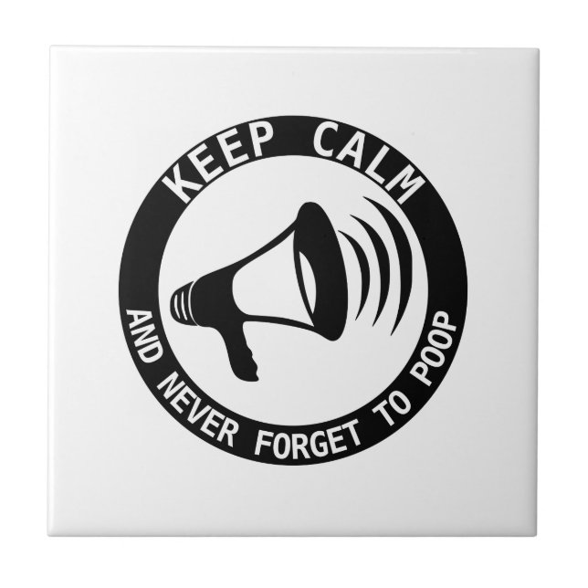 Megaphone: Keep Calm And Never Forget Tile (Front)