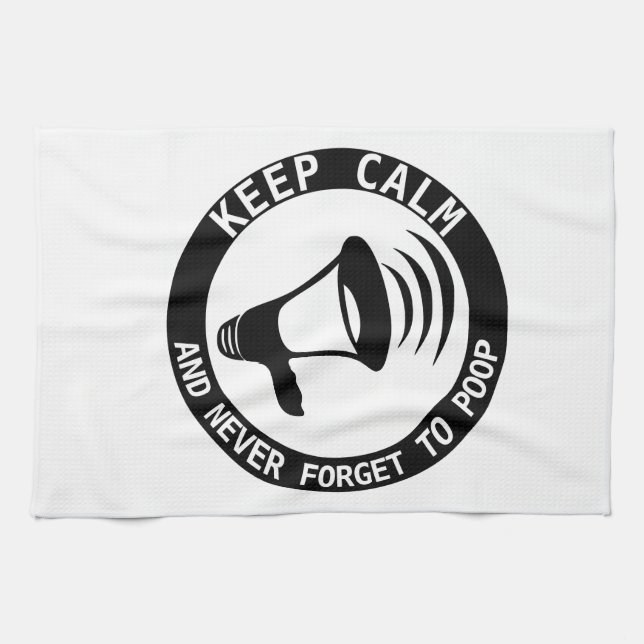 Megaphone: Keep Calm And Never Forget Towel (Horizontal)