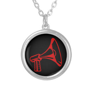 Megaphone Silver Plated Necklace