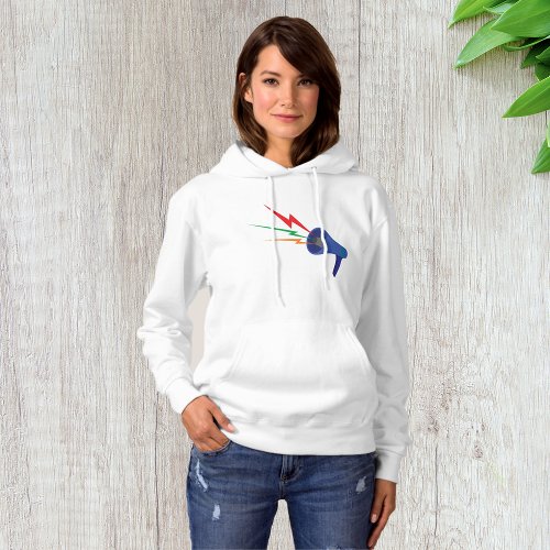 Megaphone Sound Waves Womens Hoodie