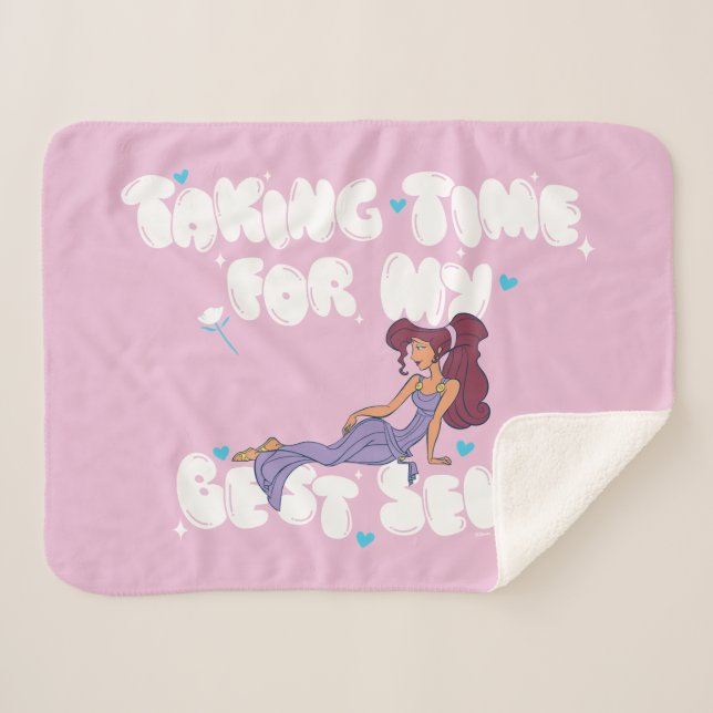 Megara - Taking Time For My Best Self Sherpa Blank Sherpa Blanket (Front (Horizontal))