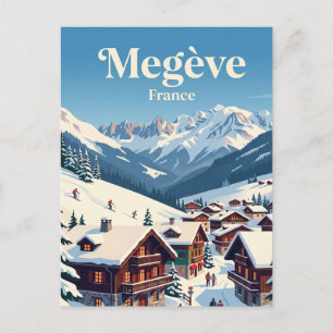 Megève, France Postcard