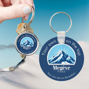Megève France ski resort gift Keychain