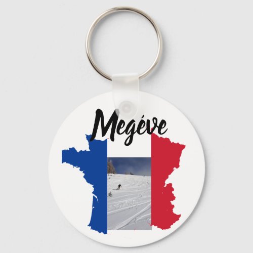 Megeve Ski France Keychain