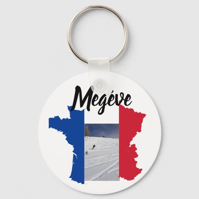 Megeve Ski France Keychain (Front)