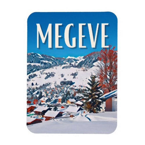 Megve Station de ski  Magnet