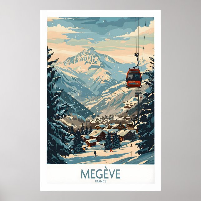 Megève Wall Art Poster - France 1 (Front)
