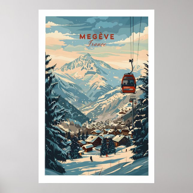 Megève Wall Art Print - France 1 (Front)