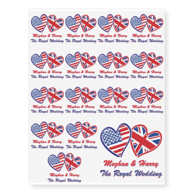 Meghan-and-Harrys Wedding Temporary Tattoos (Front)