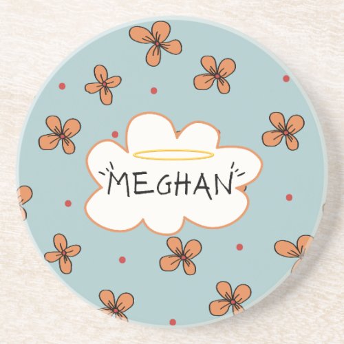 Meghan Halo Ring Doodle Cloud Aesthetic Names Coaster