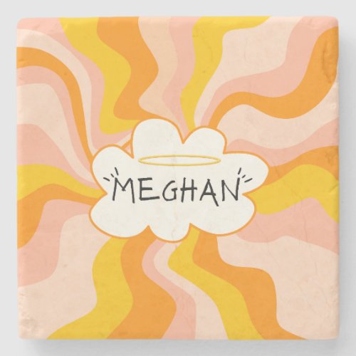 Meghan Halo Ring Doodle Cloud Aesthetic Names Stone Coaster