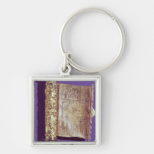 Megillah  in a silver case, Vienna, c.1715 Keychain (Front)