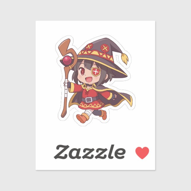 Megumin Chibi Explosion Mage Art Sticker (Sheet)