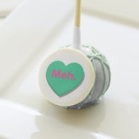 Meh. Anti-Valentine's Day | Green Heart Cake Pops