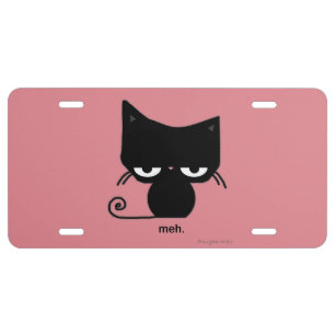 Meh Cat License Plate