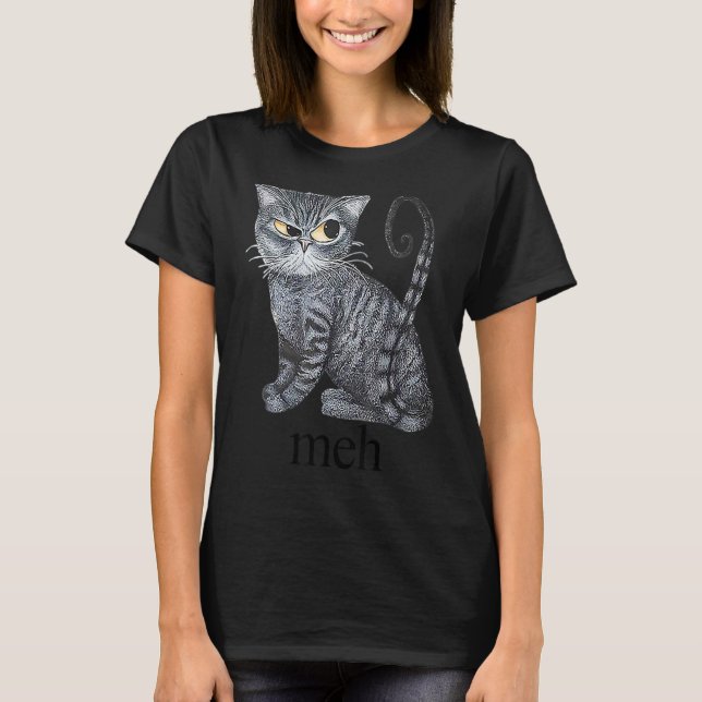 Meh Cat Tee for Cat (Front)