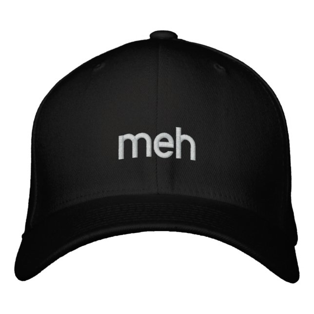 meh embroidered baseball cap (Front)