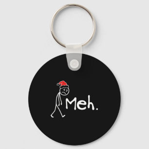 Meh. Funny Christmas Introvert Keychain