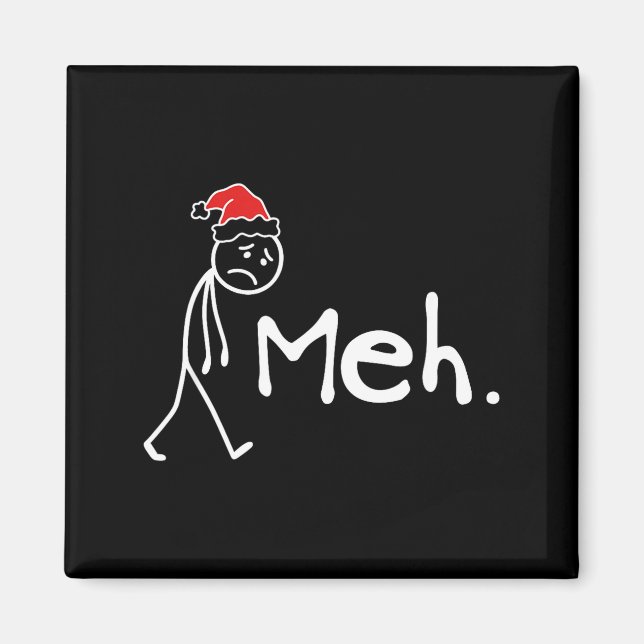 Meh. Funny Christmas Introvert  Magnet (Front)