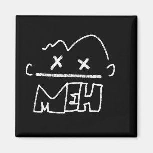 meh funny face emoji magnet