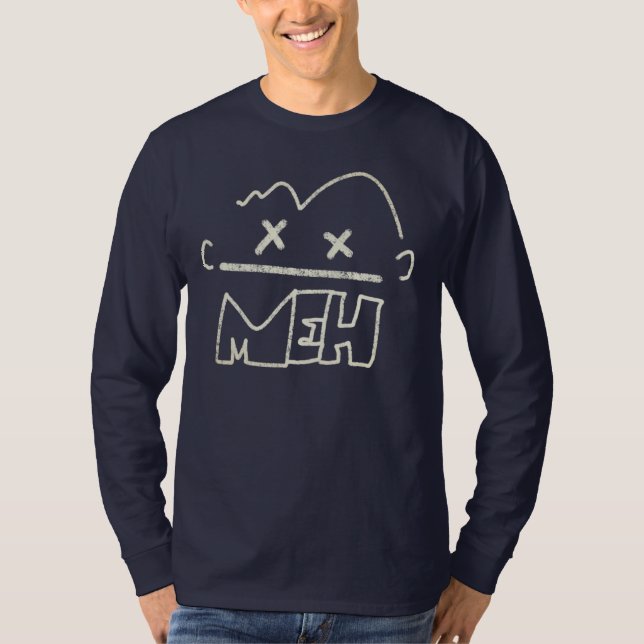 Meh Funny Face Emoji T-Shirt (Front)