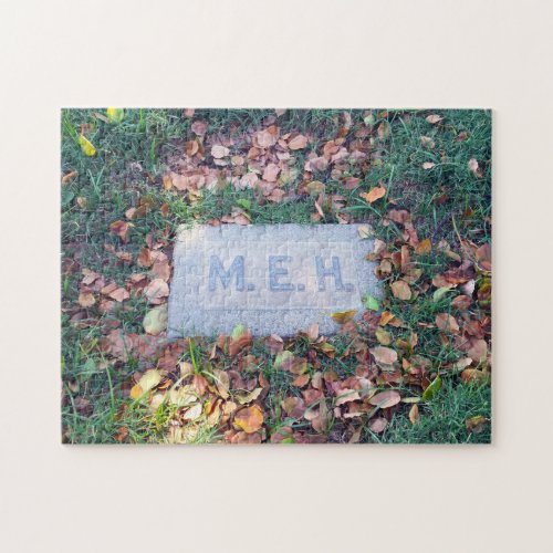 Meh Gravestone Morbid Humor Cemetery Geek Funny Jigsaw Puzzle