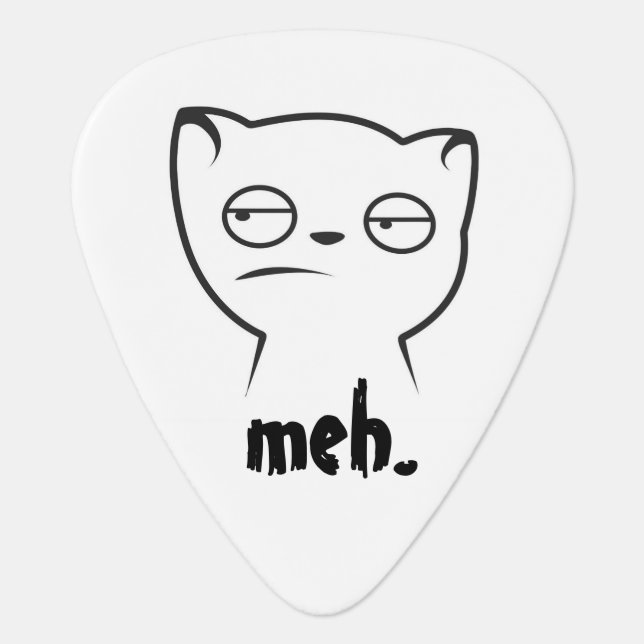 "Meh." guitar pick (Front)