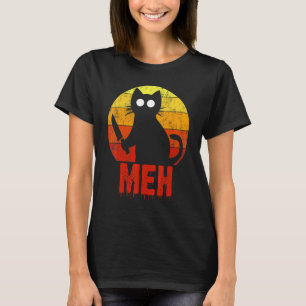 Meh Halloween Cat Scary Horror Knife Bloody Gory S T-Shirt