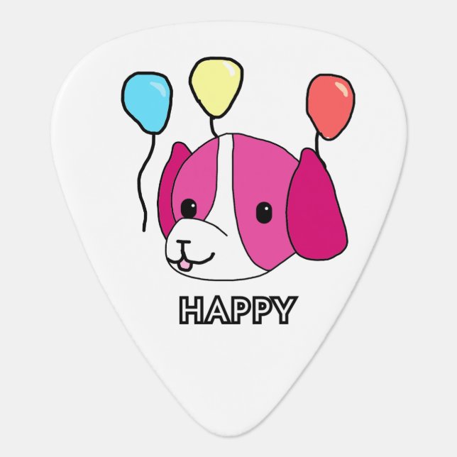 Meh Happy Guitar Pick (Front)