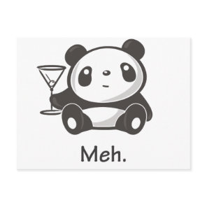 Meh Panda Postcard