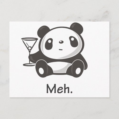 Meh Panda Postcard