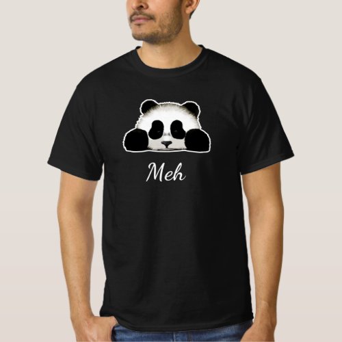 Meh Panda The Element Of Indifference Meh IT Crowd T_Shirt