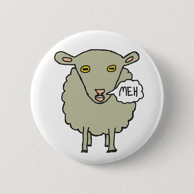 Meh Sheep Button (Front)