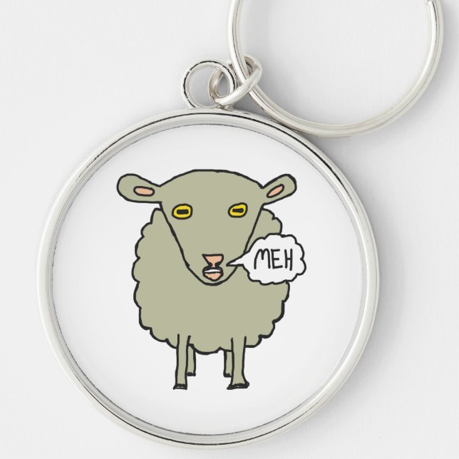 Meh Sheep Keychain (Front)