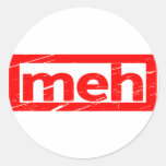 Meh Stamp Classic Round Sticker