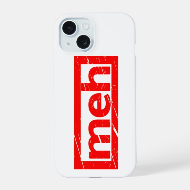 Meh Stamp Iphone Case (Back)