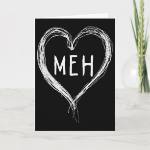 Meh Valentines Anti Valentines Day Singles Card