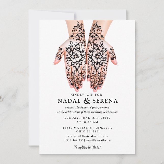 mehandi wedding Invitation (Front)