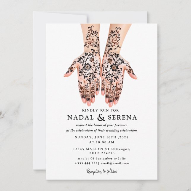 mehandi wedding Invitation (Front)