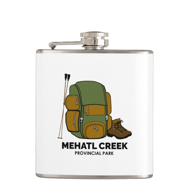 Mehatl Creek Provincial Park Backpack Flask (Front)