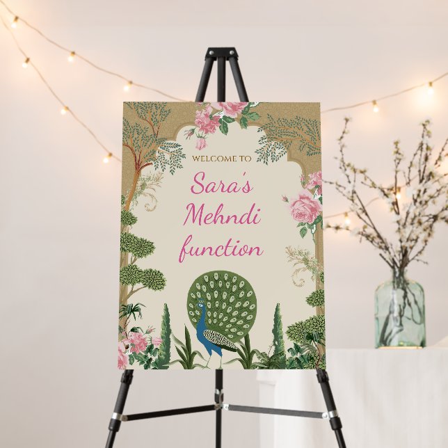 Mehendi Celebration Poster as Mehndi Decor (In Situ (Stand))