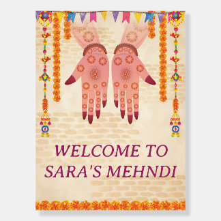Mehendi decor sign & Mehndi Welcome signs