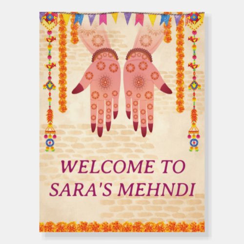 Mehendi decor sign  Mehndi Welcome signs