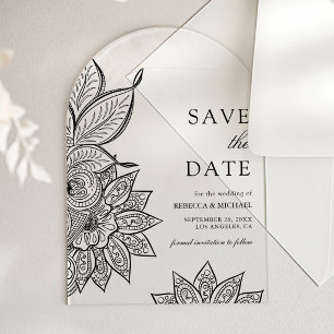 Mehendi Henna Indian Wedding Save the Date
