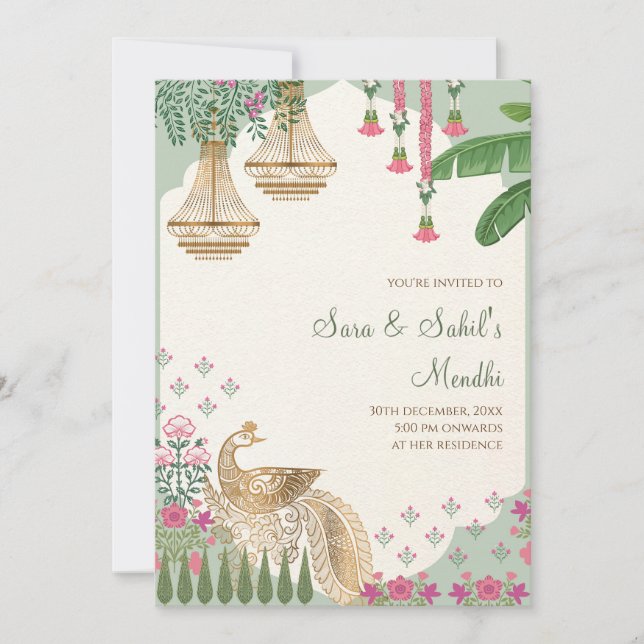 Mehendi invitation Digital Mehndi invite (Front)